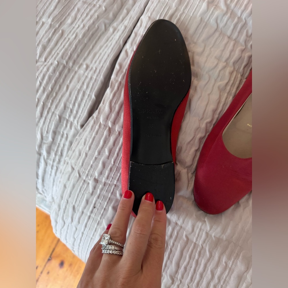 Prada Women's Scarlet Flats🧡 - Picture 5 of 6